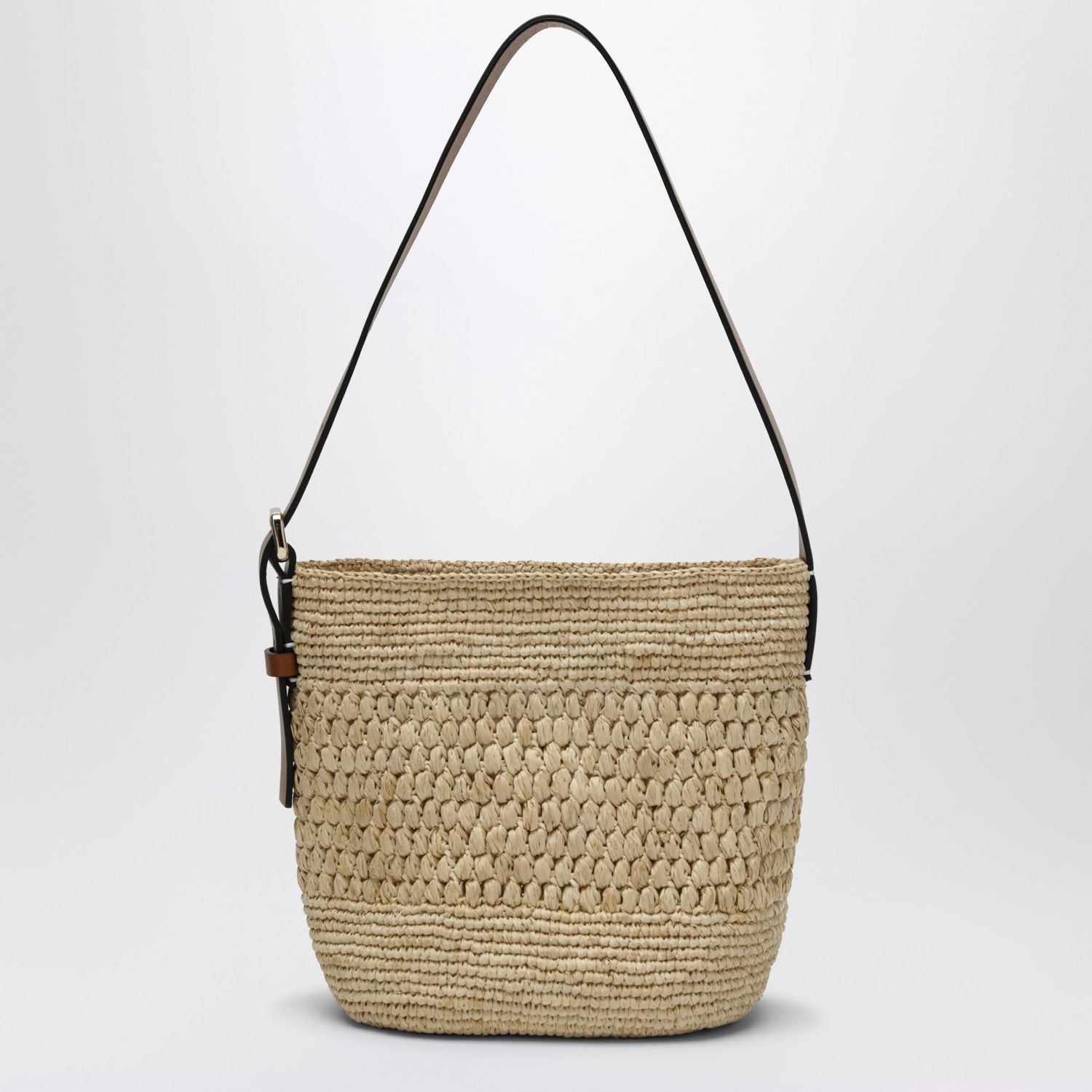 Manebi Raffia And Leather Crossbody Bag