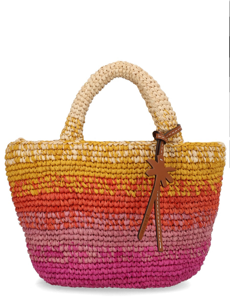 Manebi Multicolour Raffia Shoulder Bag
