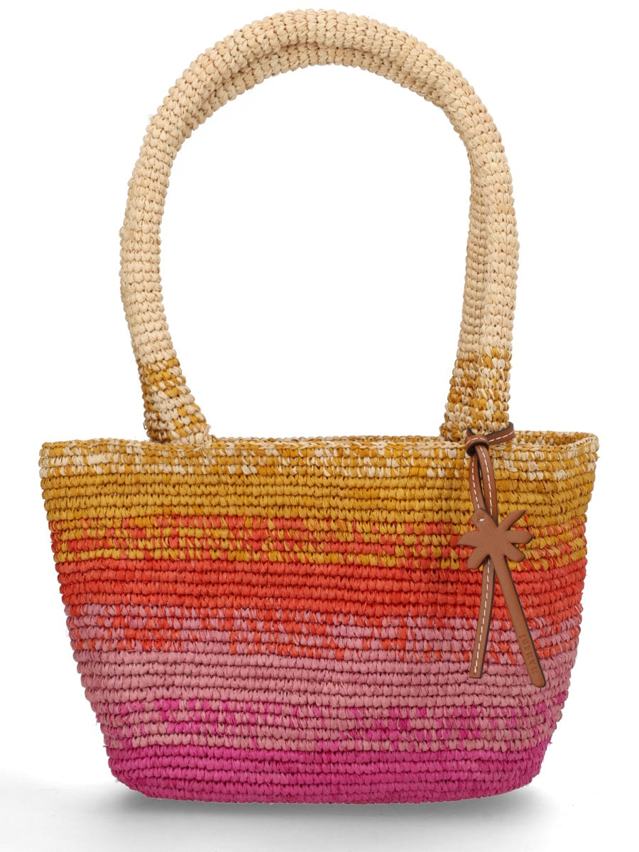 Manebi Multicolour Raffia Shoulder Bag