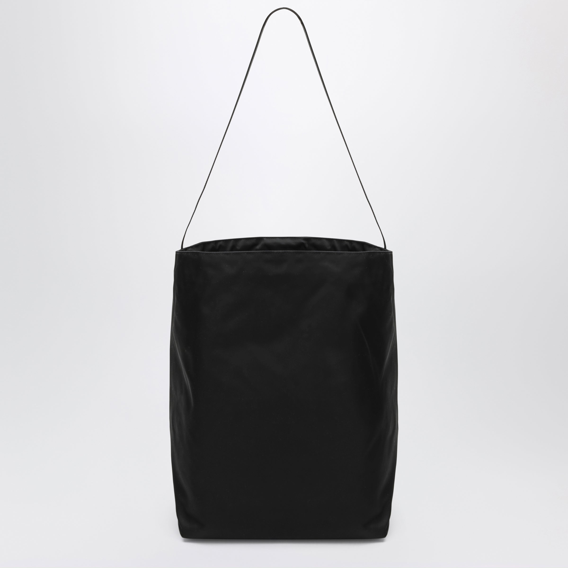 Bucket Tote Bag In Black Nylon