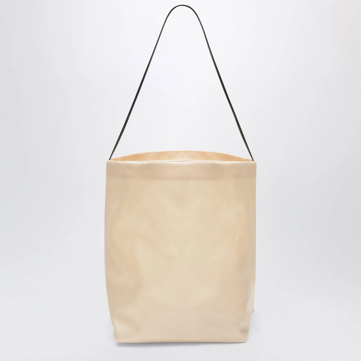 Bucket Tote Bag In Pearl Nylon