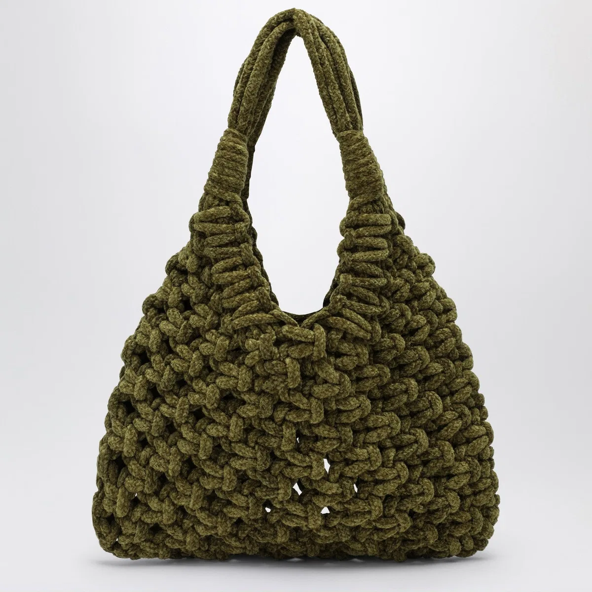 Vannifique Big Bag In Khaki Velvet