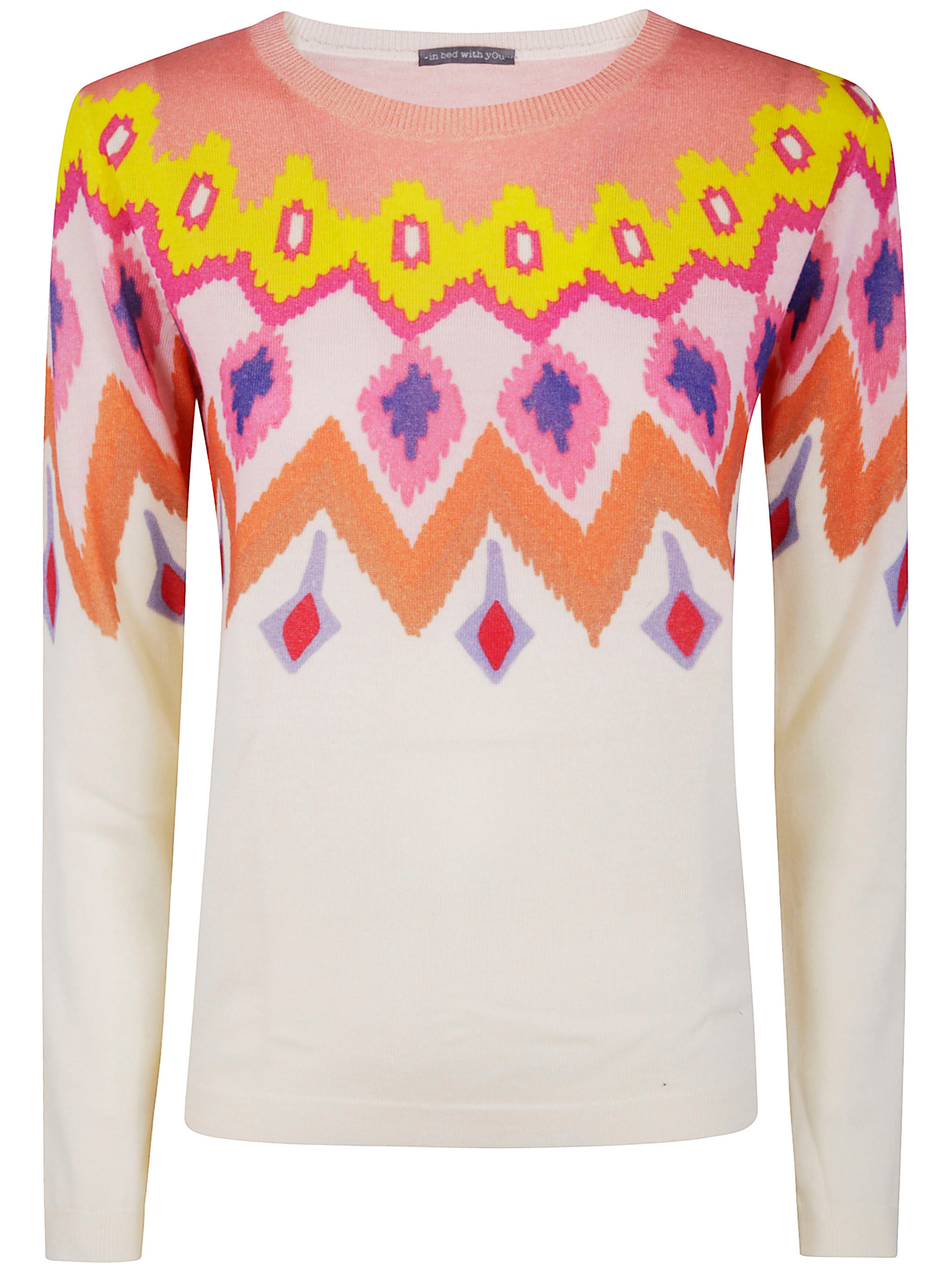 Boatneck Printed Jumper