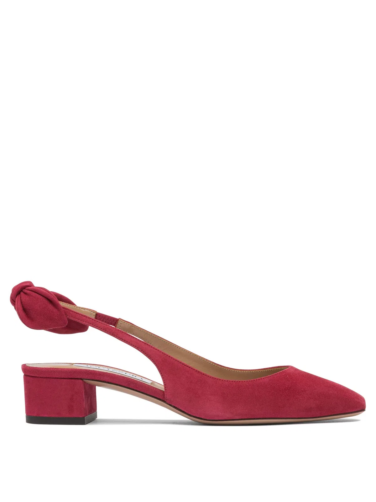 Red Calf Leather Heeled Shoes
