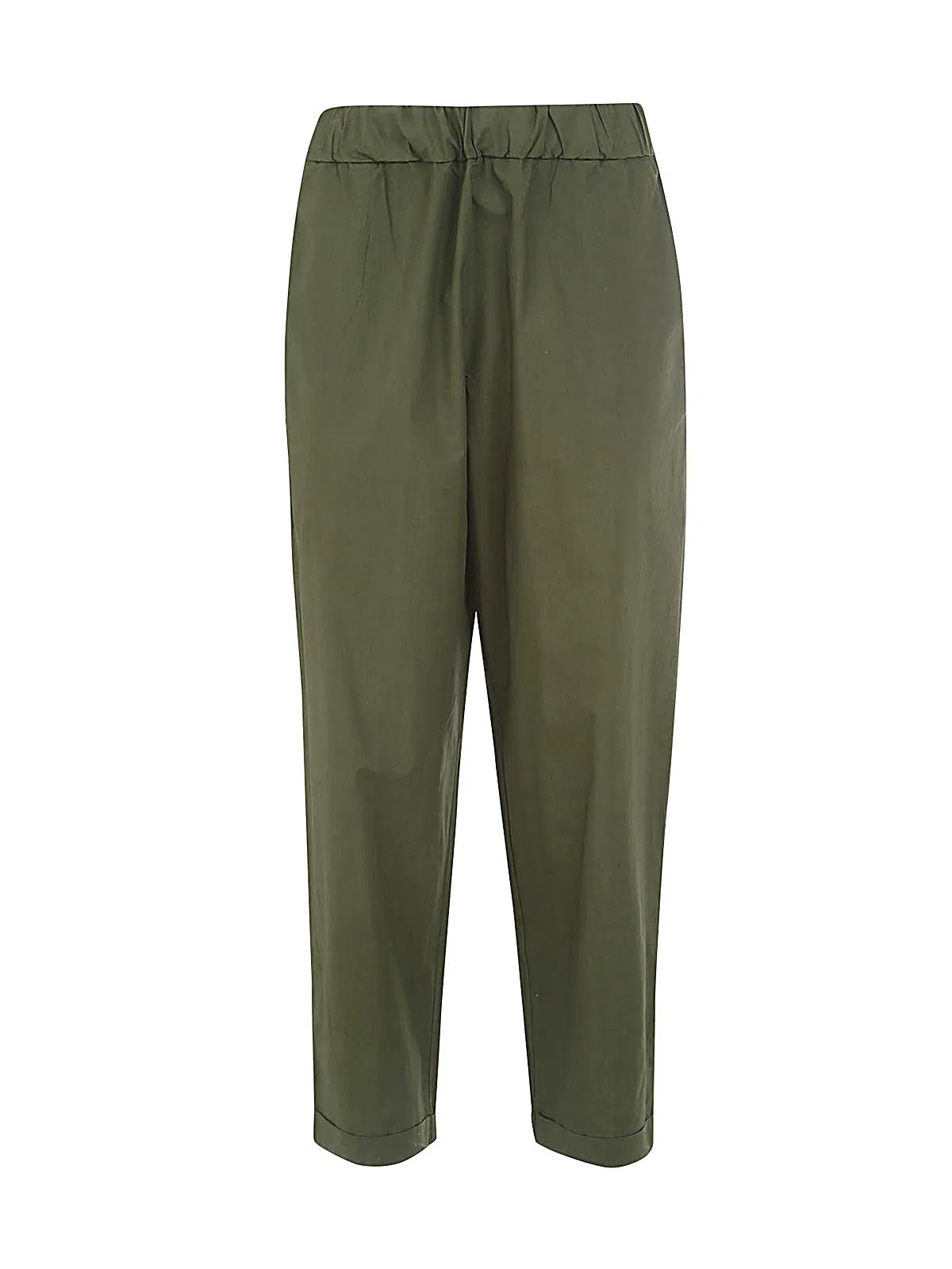 Elastic Waist Trousers With Pockets