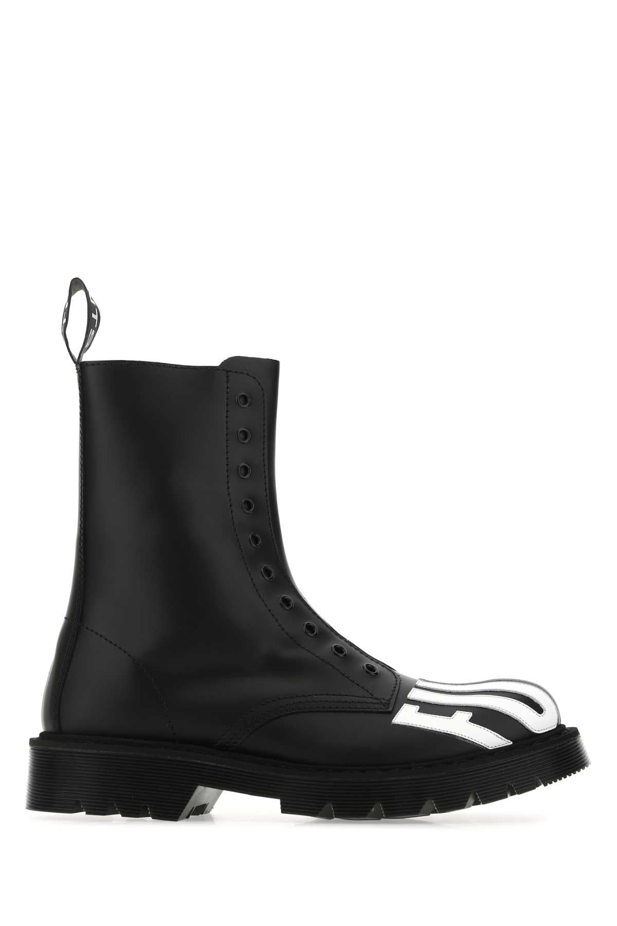 Black Leather Ankle Boots