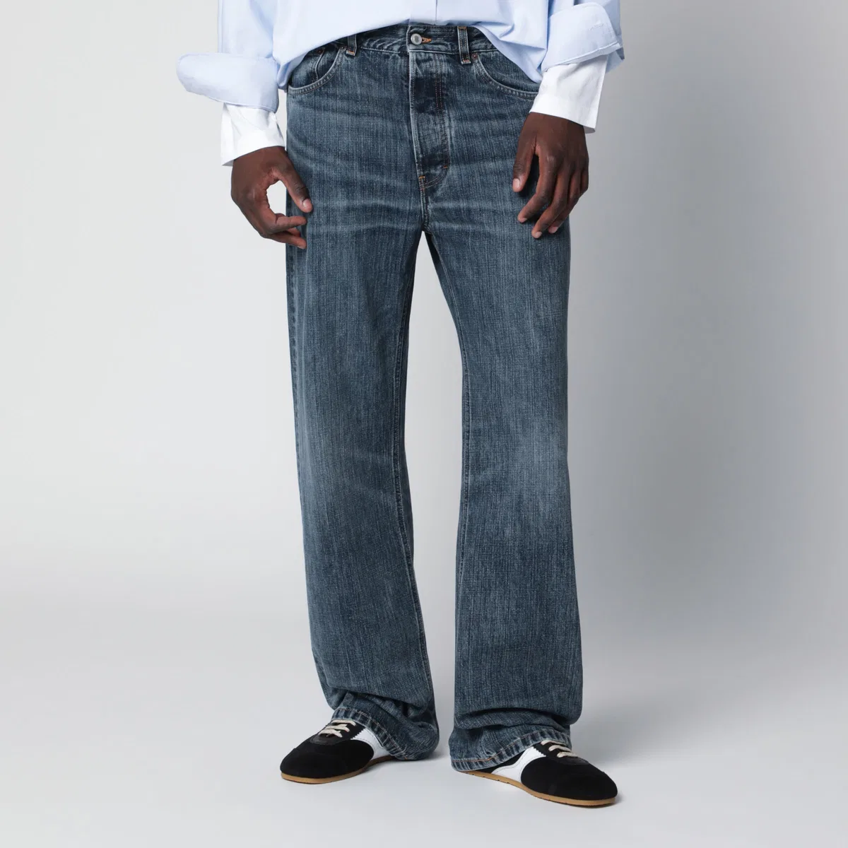 Vega Dark Blue Vintage-Effect Jeans