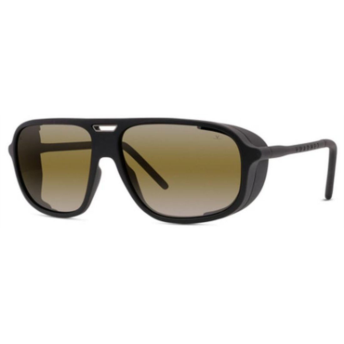 Matte Black Brown Injected Sunglasses
