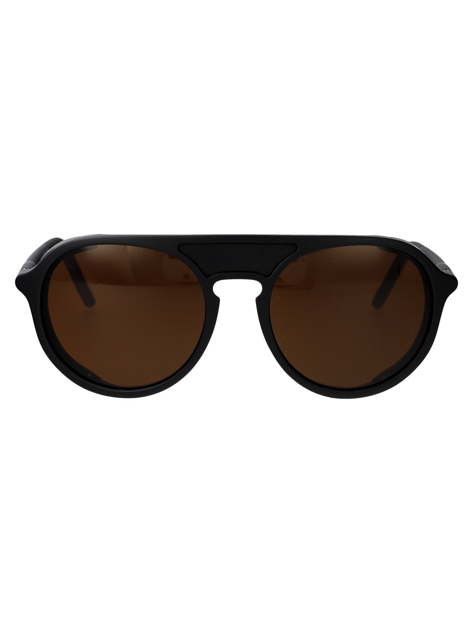 Matte Black Orange Injected Sunglasses