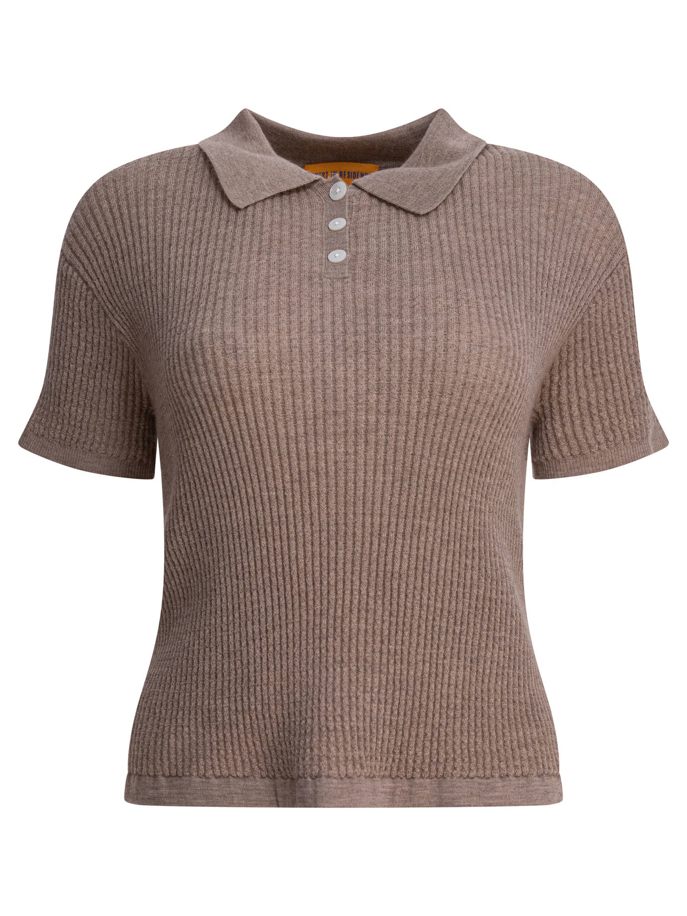 Brown Cashmere Polo Shirt
