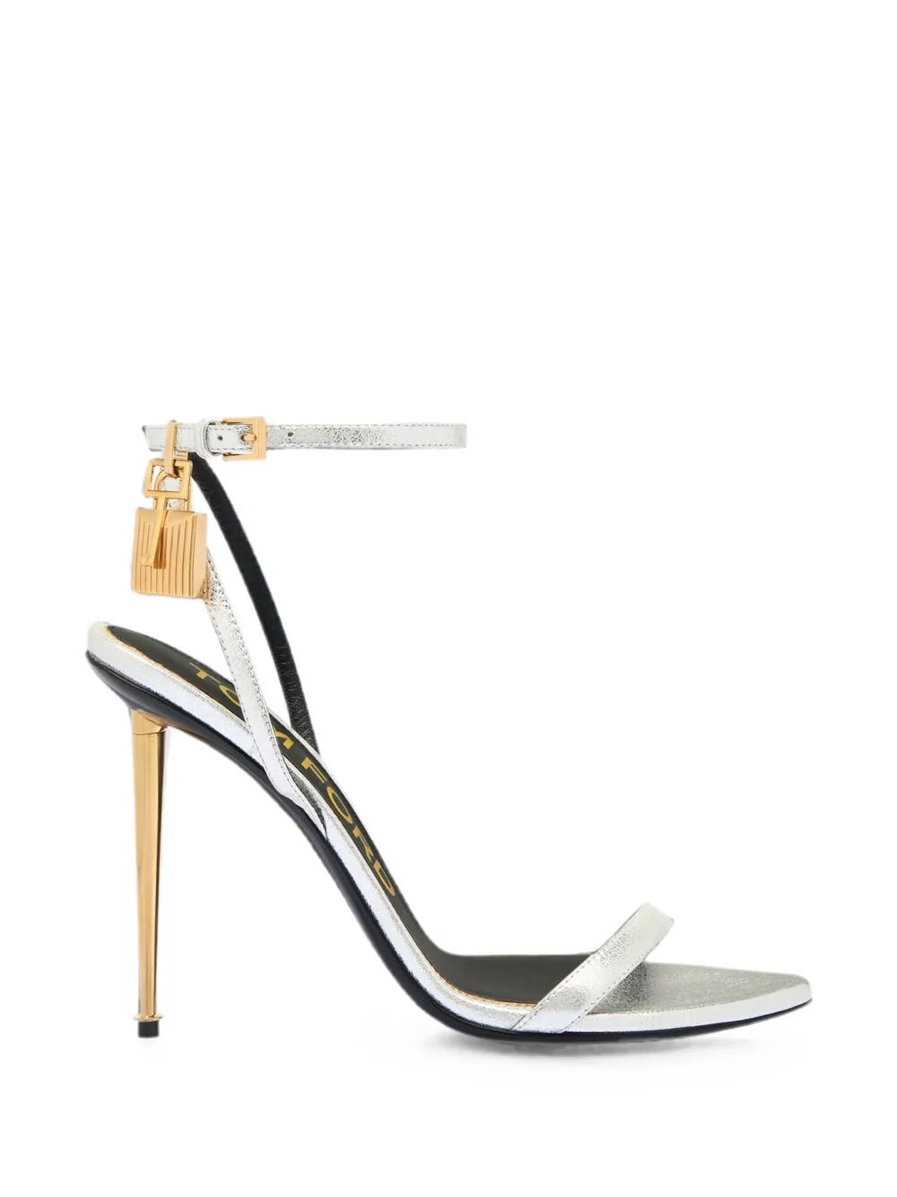 Padlock Leather Heel Sandals