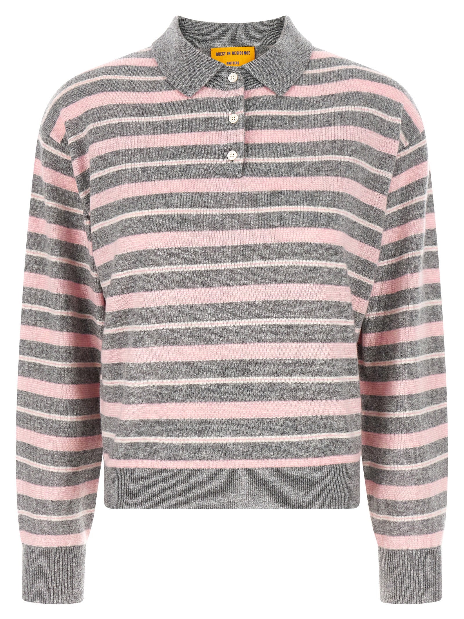 'Clloegiate Stripe Polo' Sweater