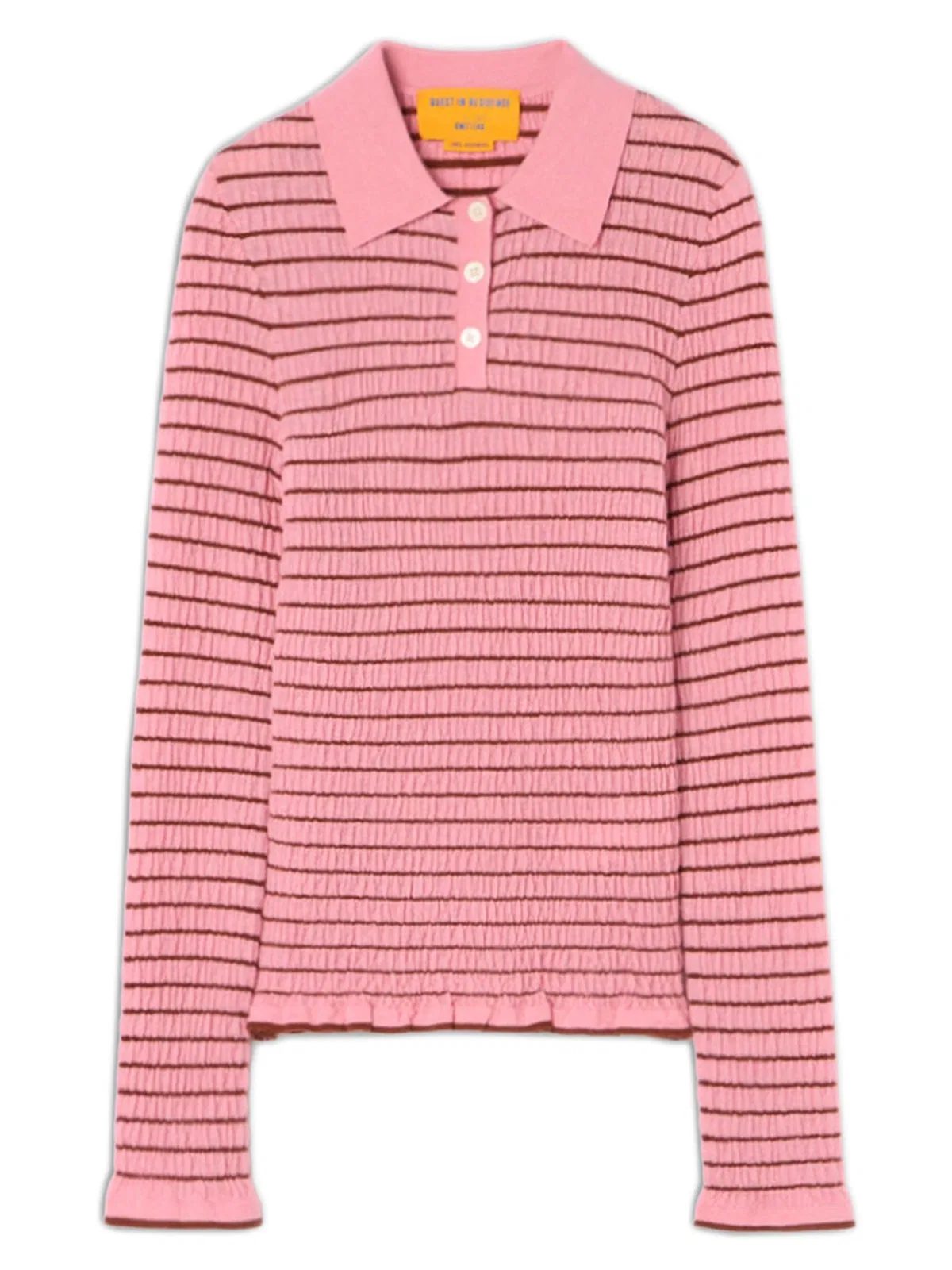 Smocked L/S Shrunken Polo