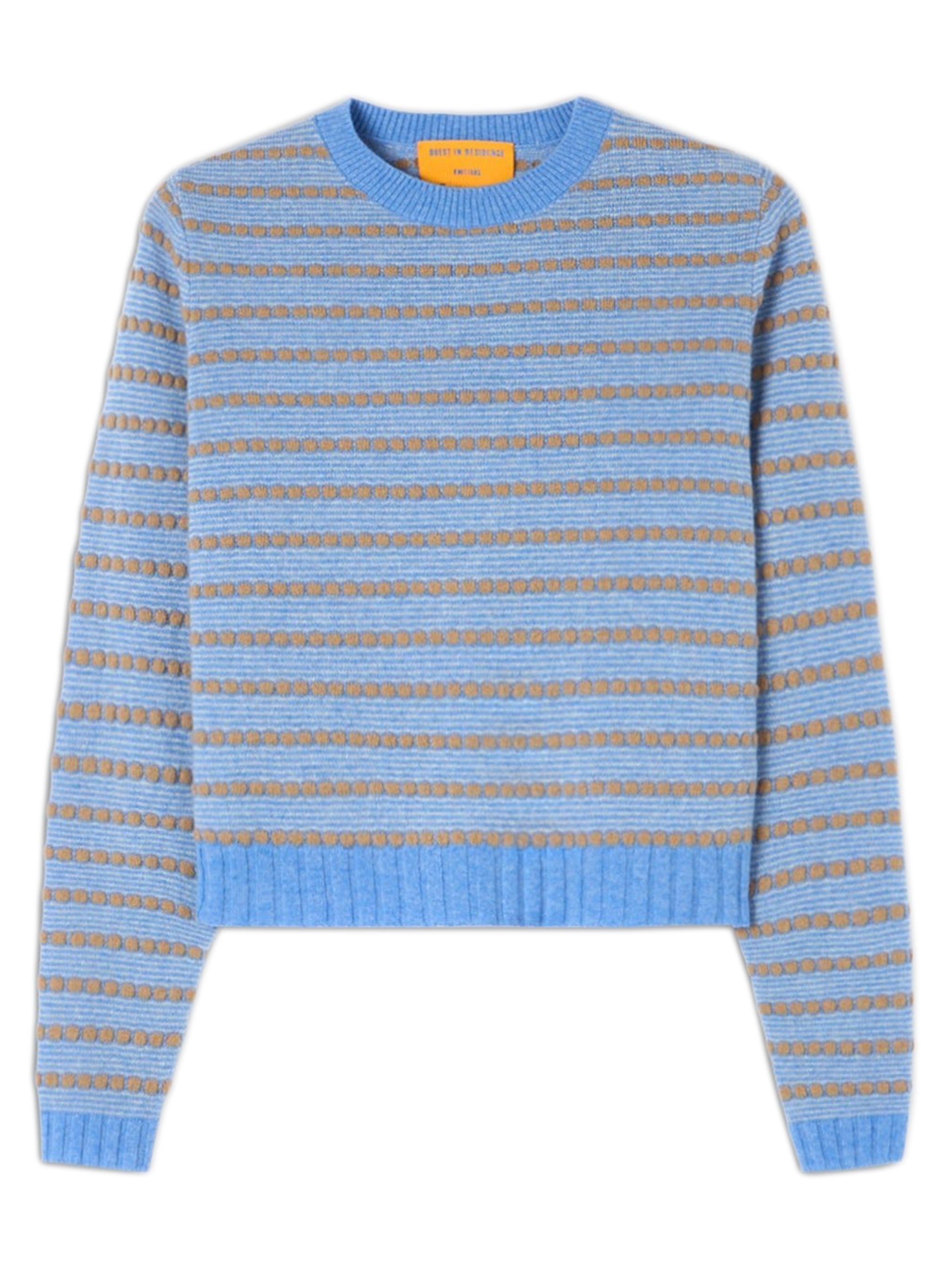 Pebble Stripe Shrunken Crew