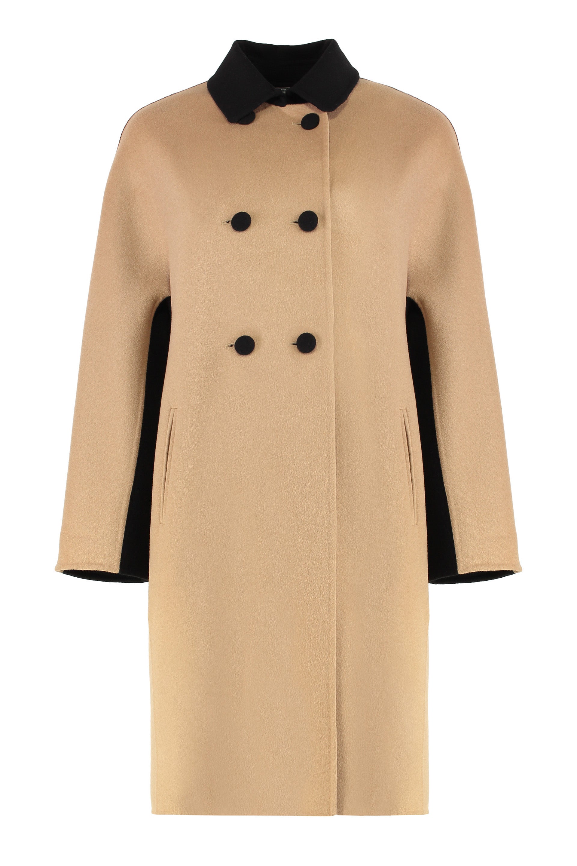 Double-Breasted Coat In Wool