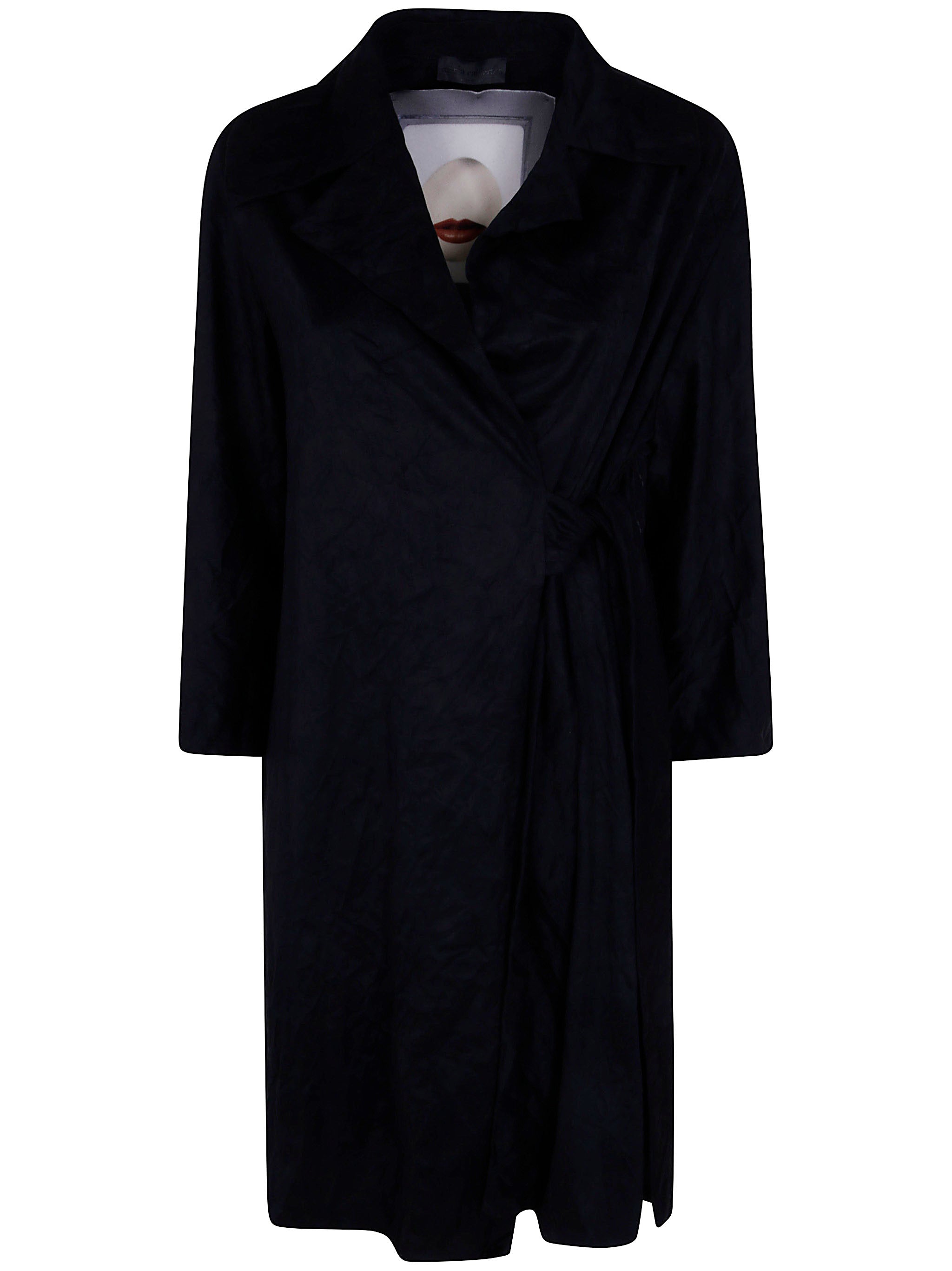 Cape-Style Dusterfaux Suede Coat