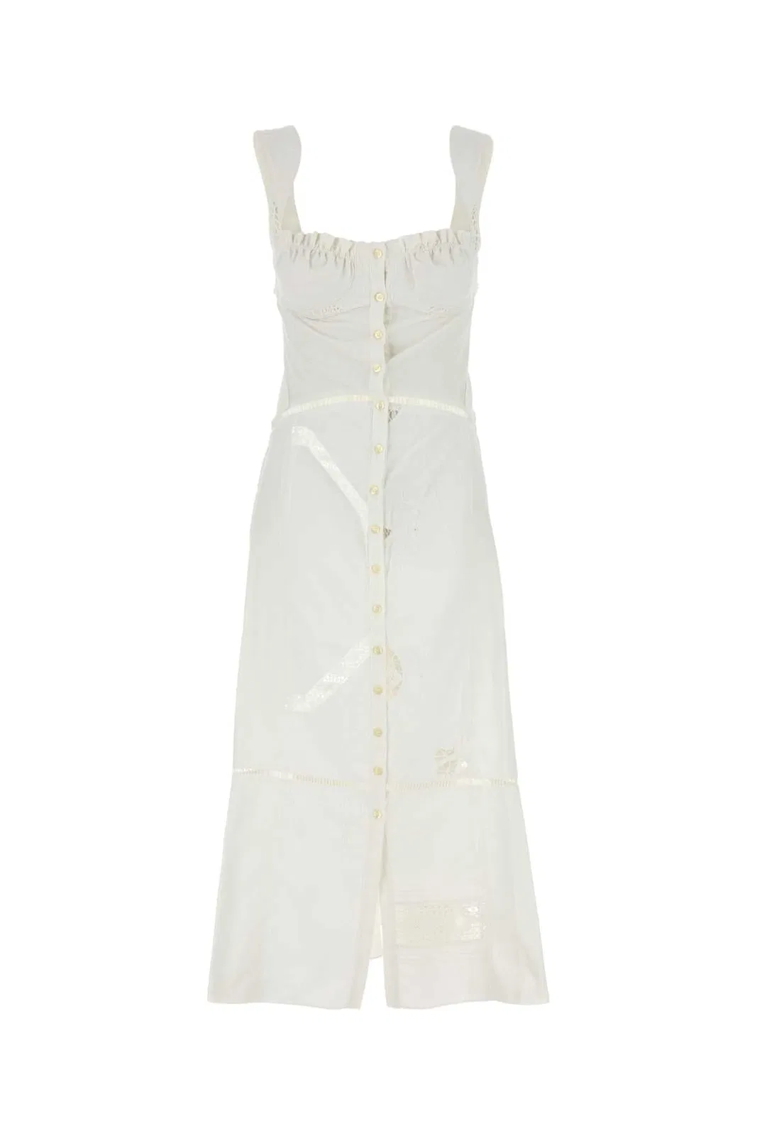 Marine Serre White Cotton Dress