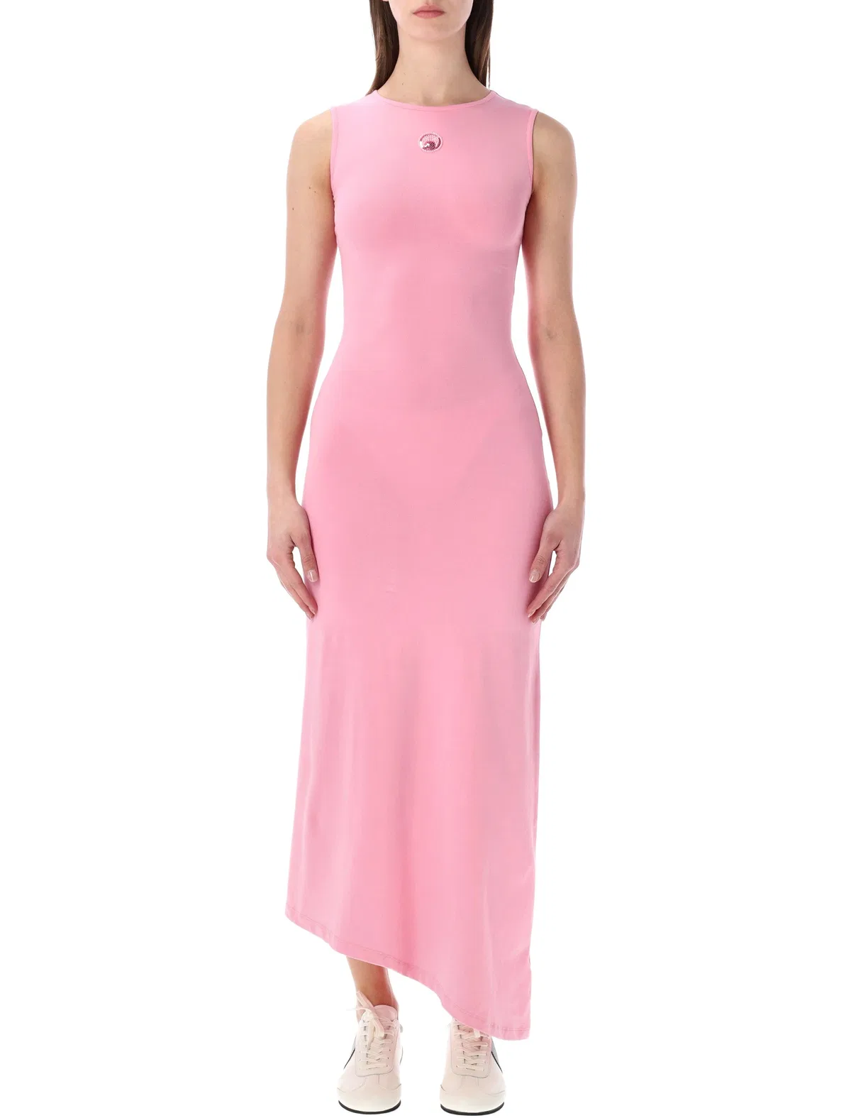 Marine Serre Marine Serre Pearl Logo Asymmetrical Long Dress