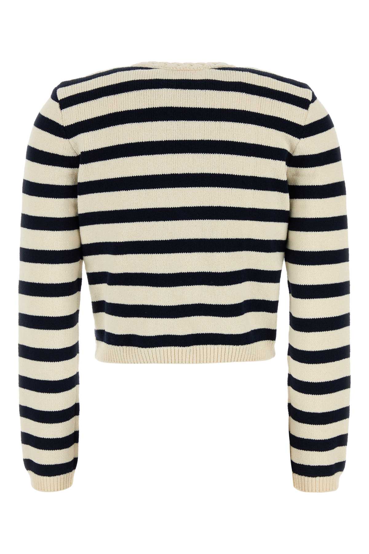 Embroidered Cotton Blend Cardigan