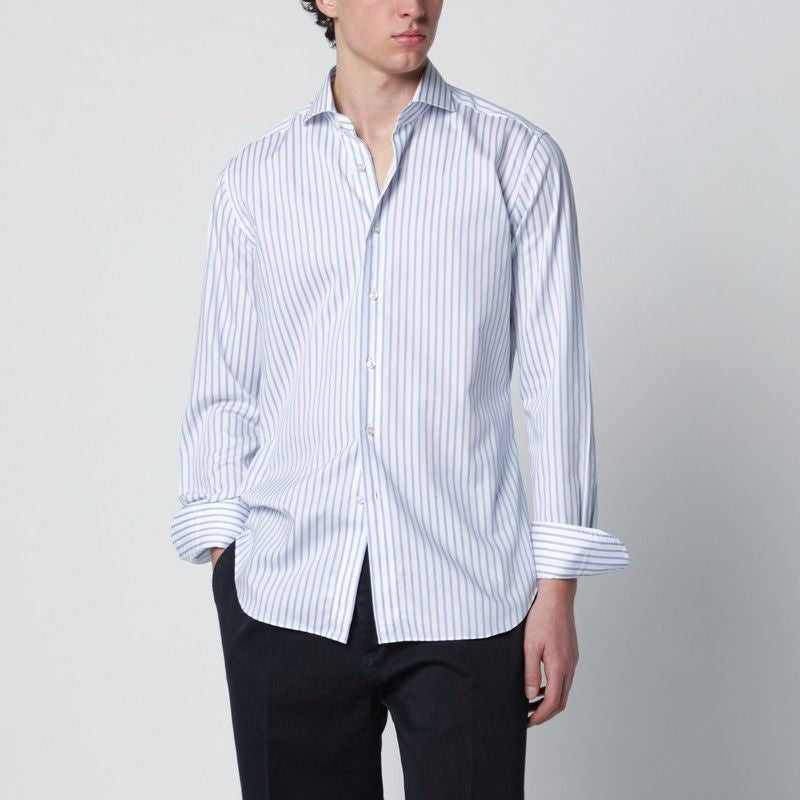 Travel Tailor Fit Shirt White Striped