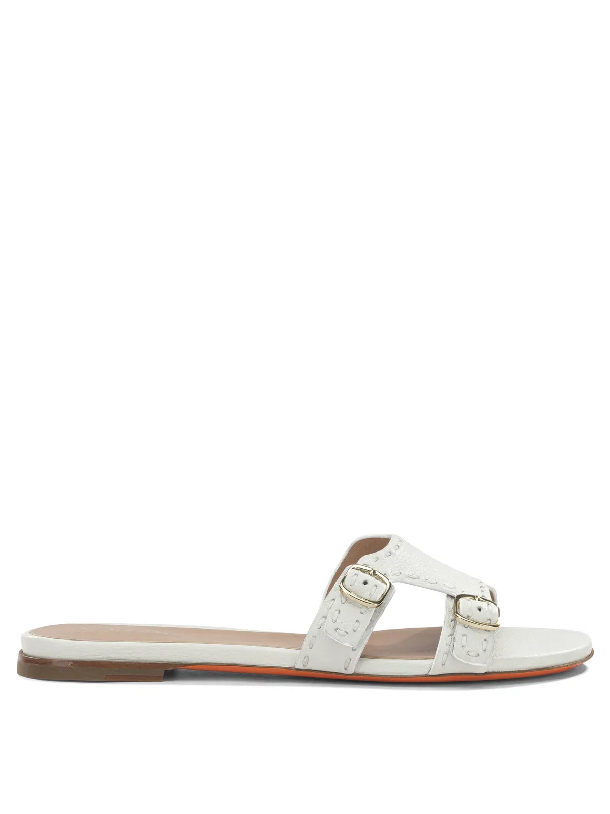 White Calf Cow Leather Sandals