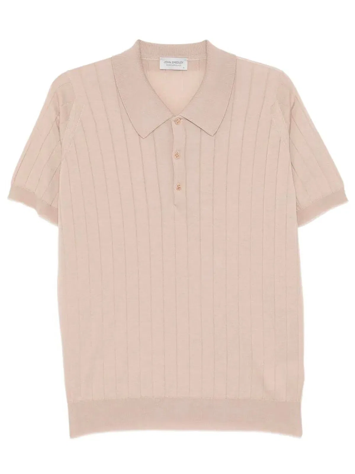 John Smedley Anglo Indian Gauze Williams Polo Shirt In Beige
