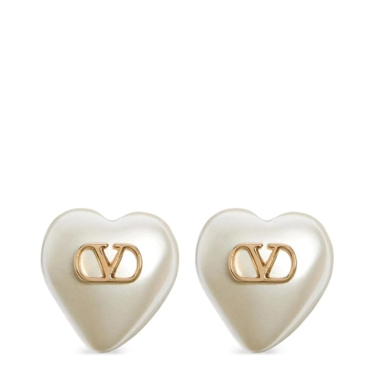 Vlogo Signature Metal And Pearl Earrings