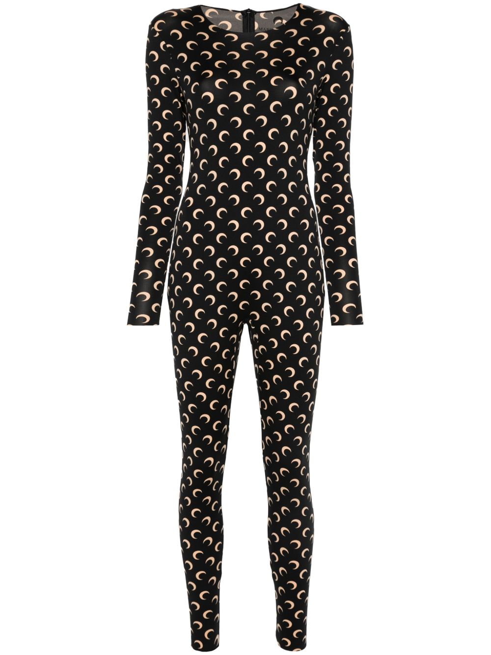 Moon Printed Stretch Jersey Catsuit