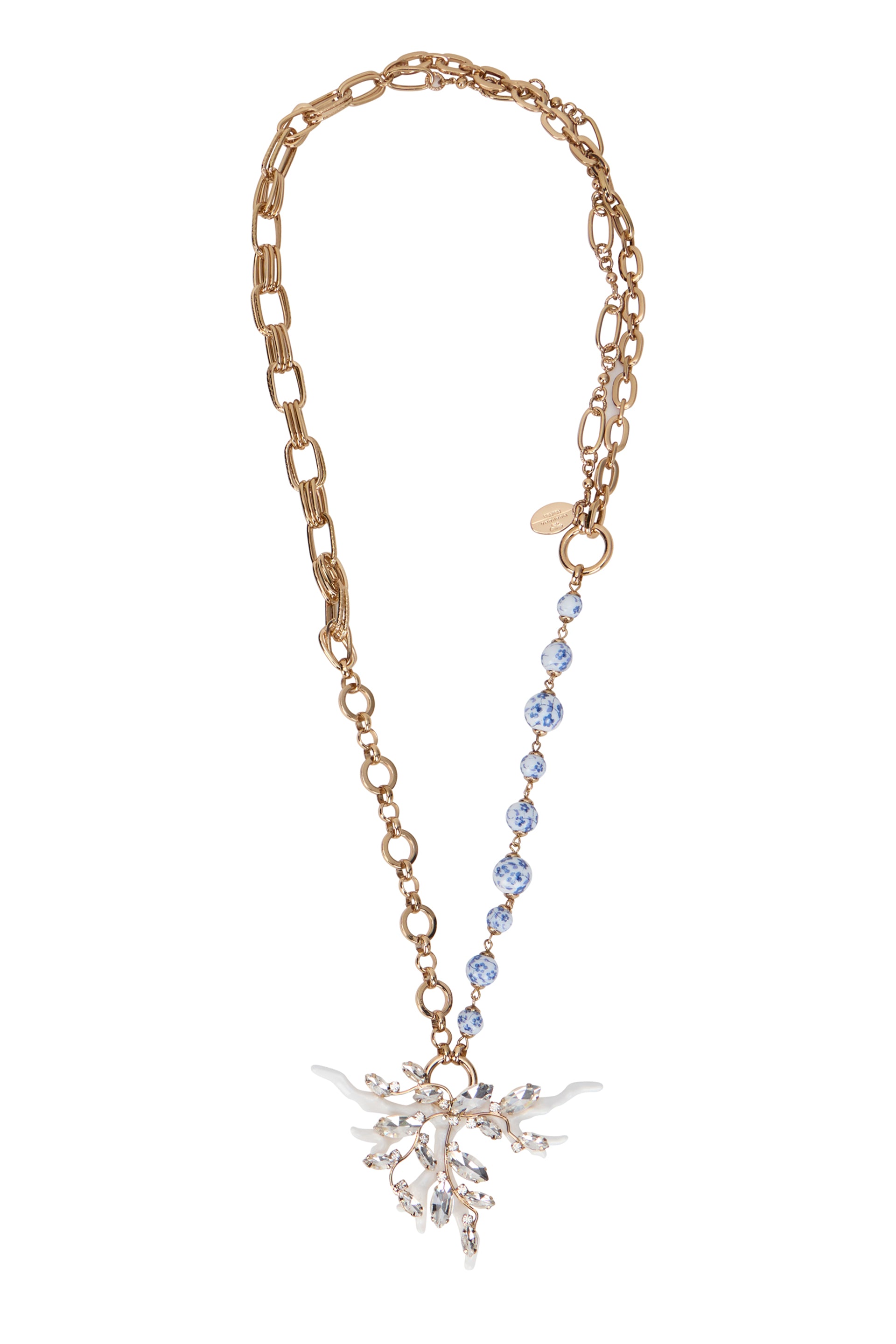 Chain Necklace In Metal And Ceramic