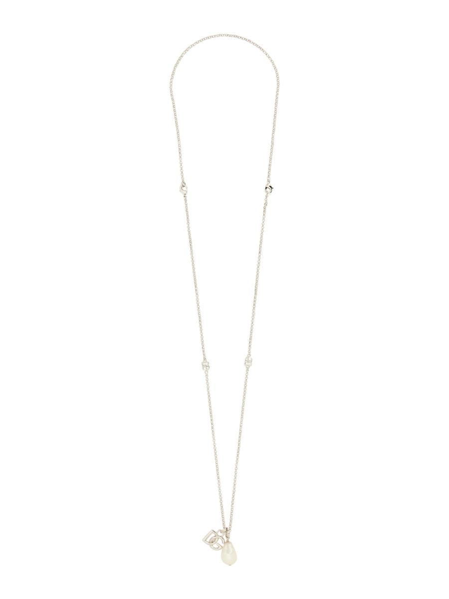 Dolce & Gabbana Dg Logo Drop Necklace
