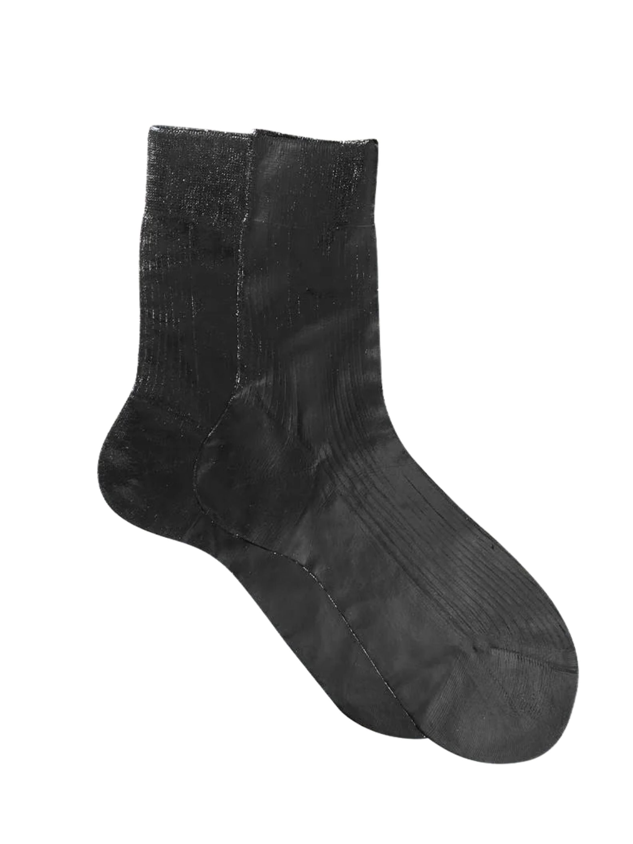 One Ribbed Laminated Socks