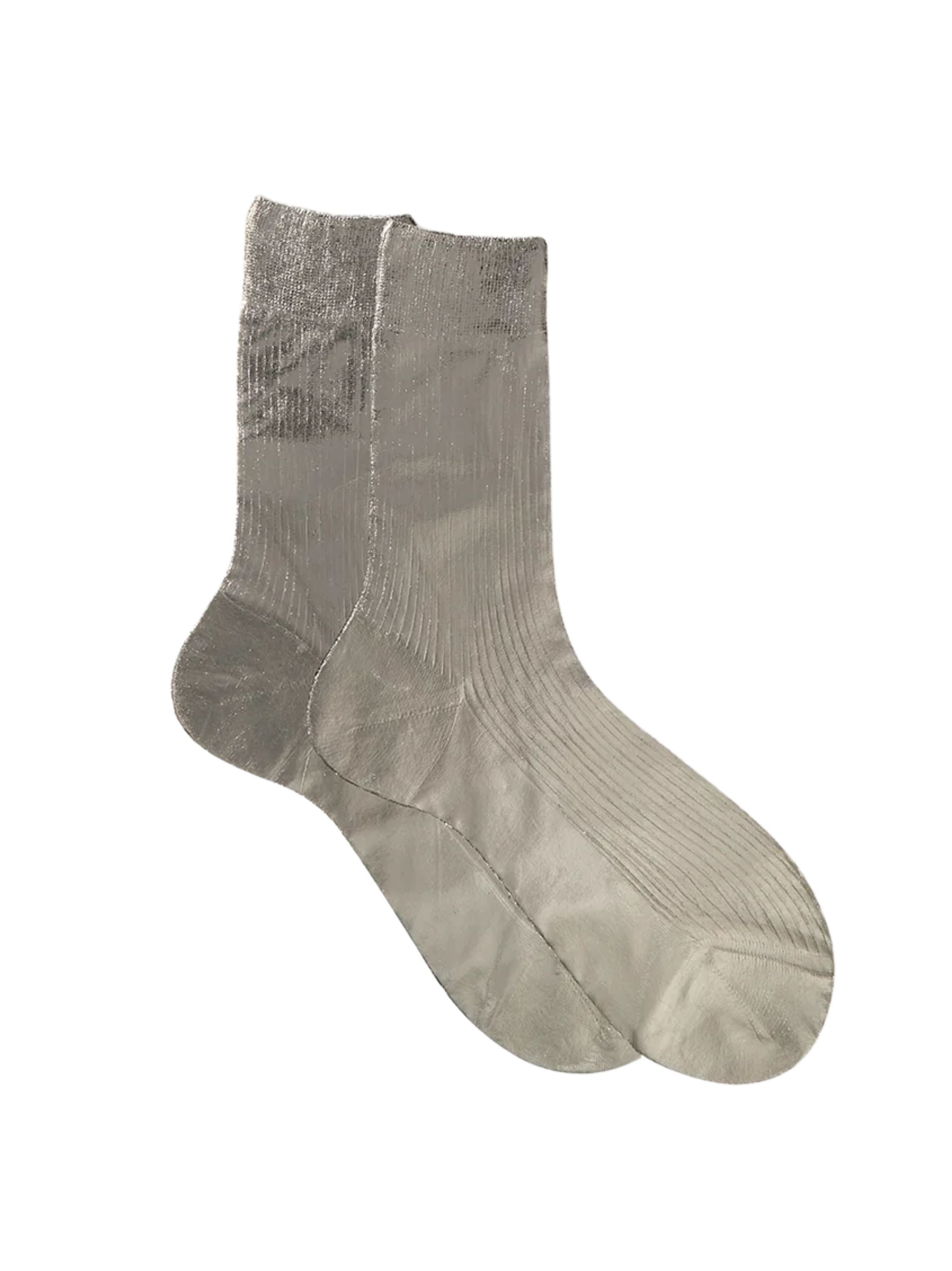 One Ribbed Laminated Socks