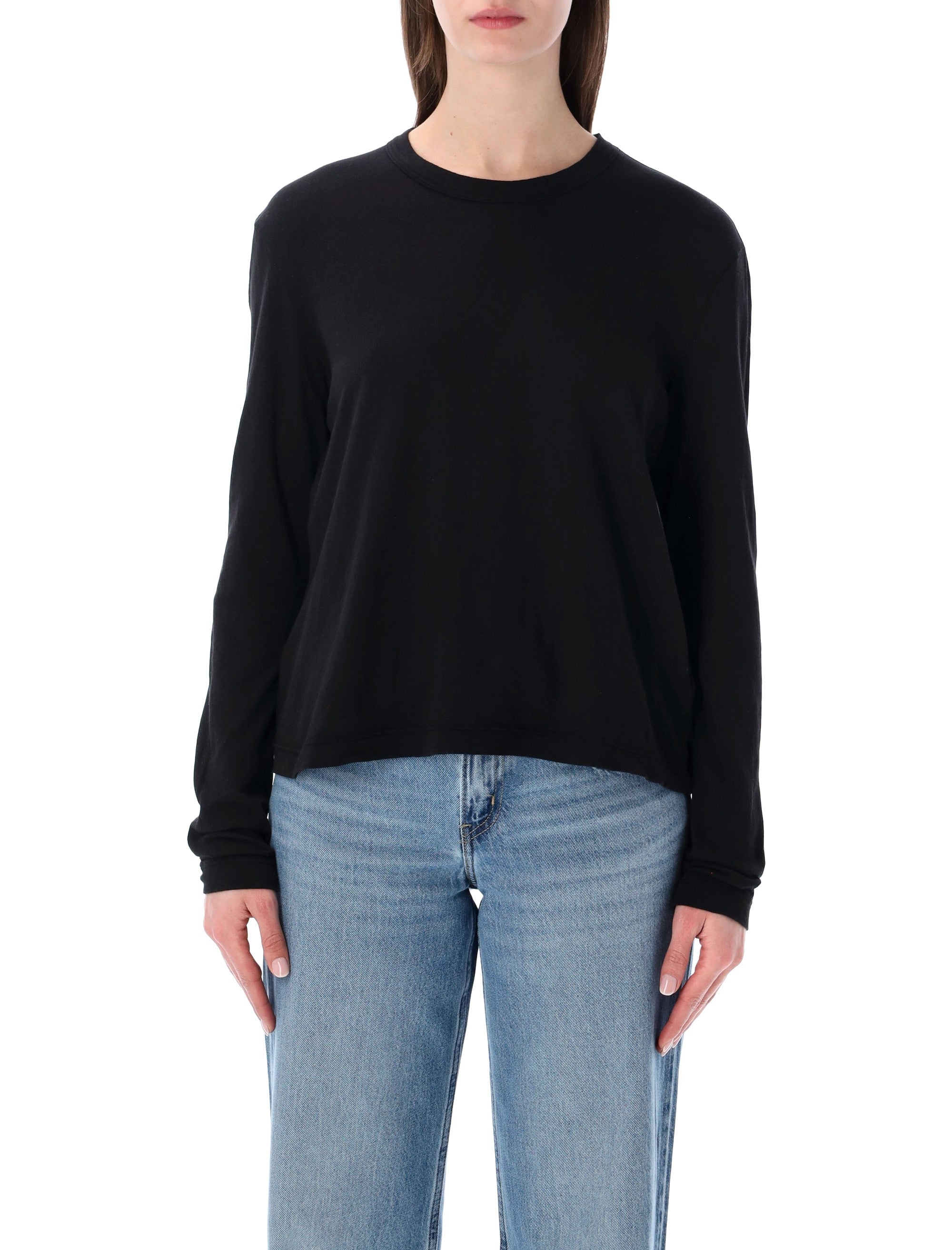 Oversized Crepe Jersey Long Sleeve Tee