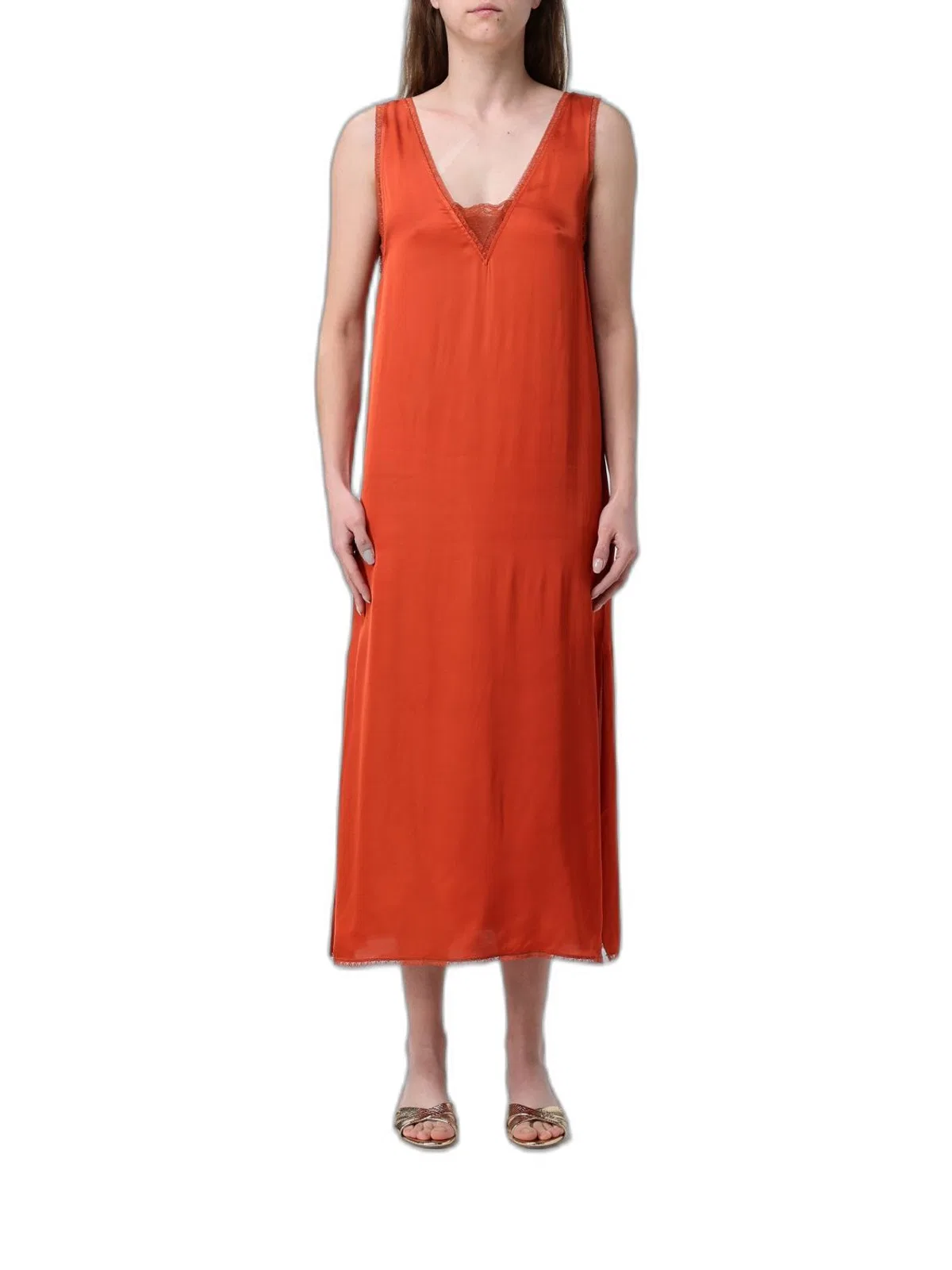 Red Wing Shoes Zadig&voltaire Renzo Red Satin Slip Dress