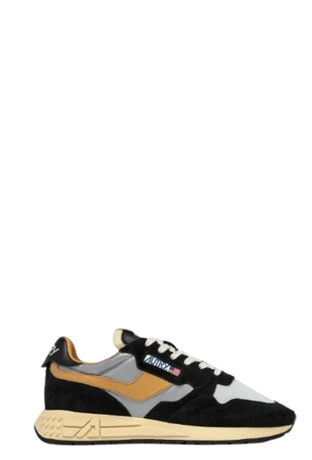 Autry Panelled Suede Lace-up Sneakers In Black