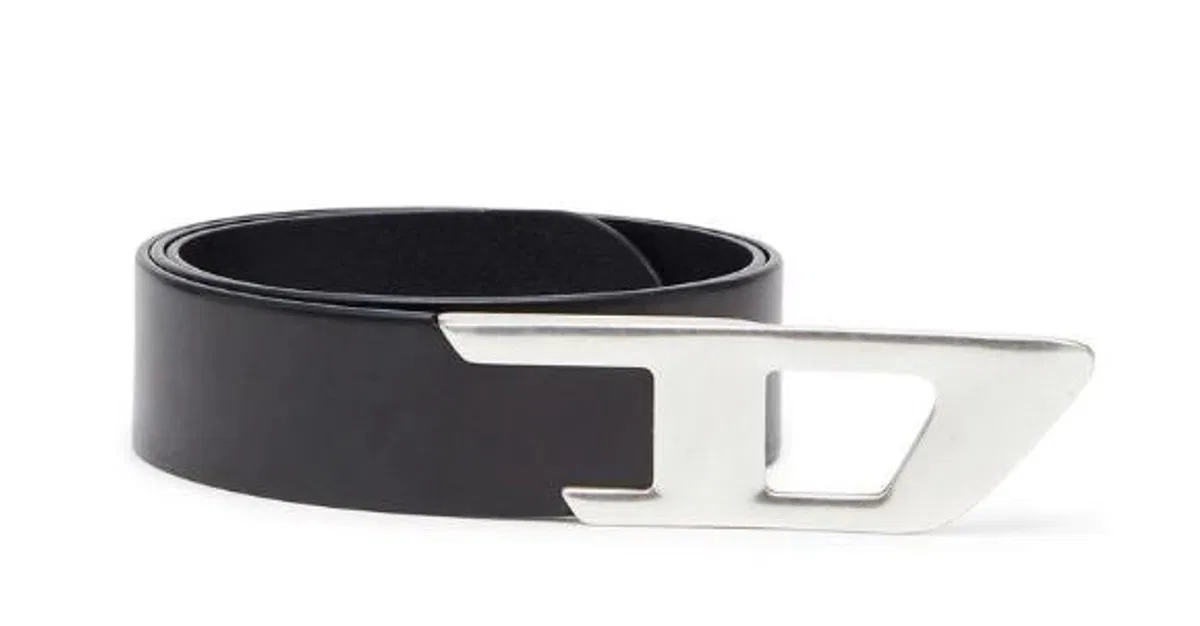 Diesel Black Leather Belt