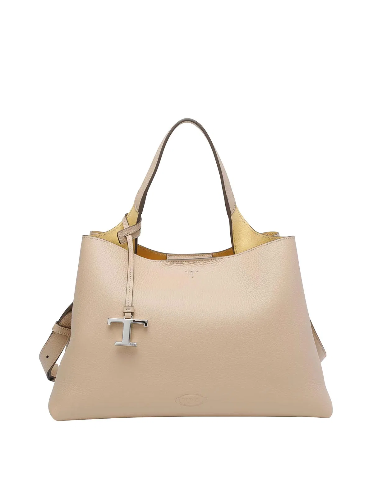 Tod's Medium Leather Handbag In Beige