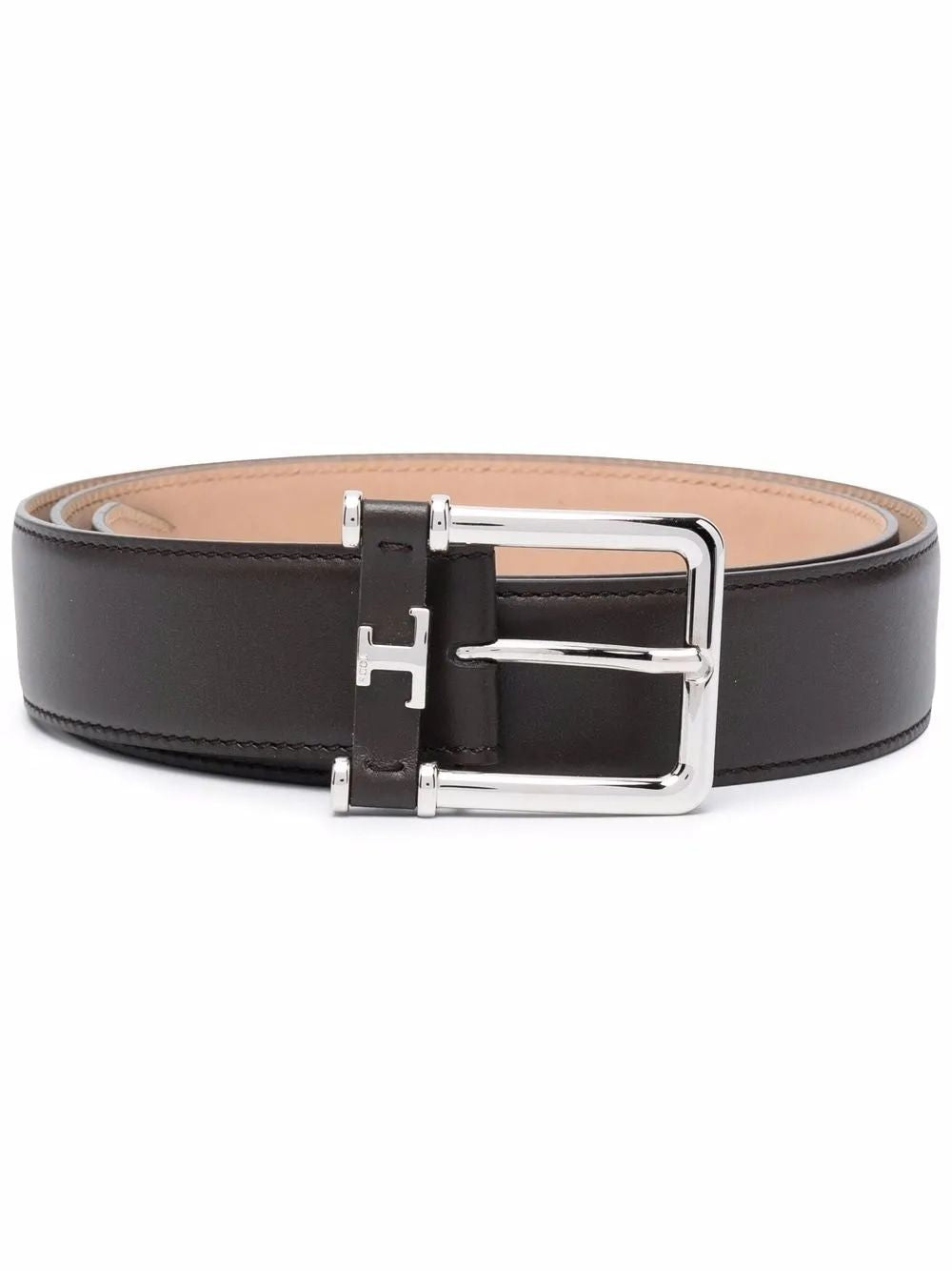 Leather Logo-Detail Belt