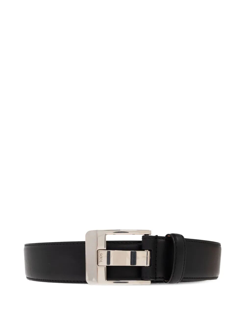 Soft Leather Belt With Silver Metal Buckle