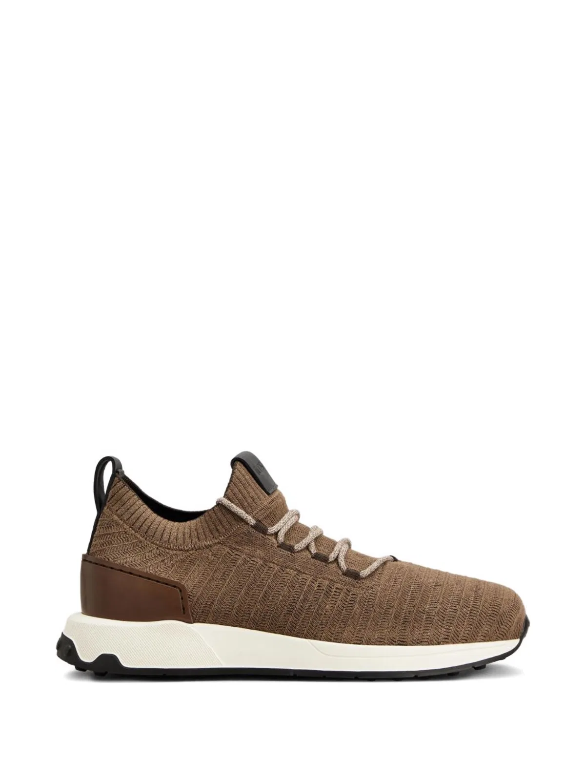 Brown Leather Lace Up Rubber Shoes