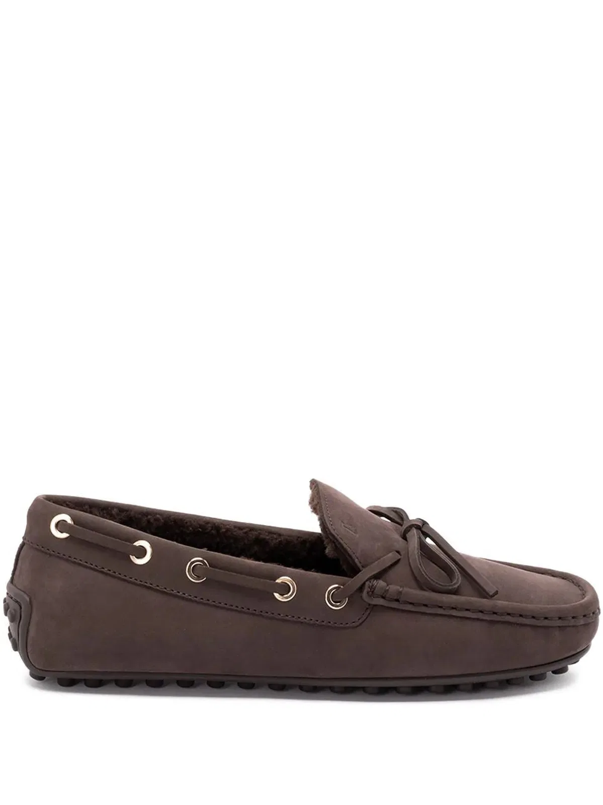 Brown Nubuck Leather Tie Shoes
