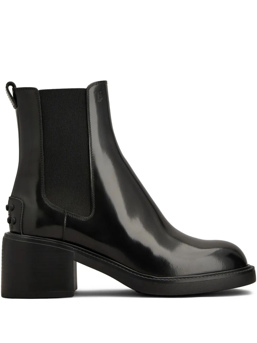 Black Calfskin Leather Flat Shoes
