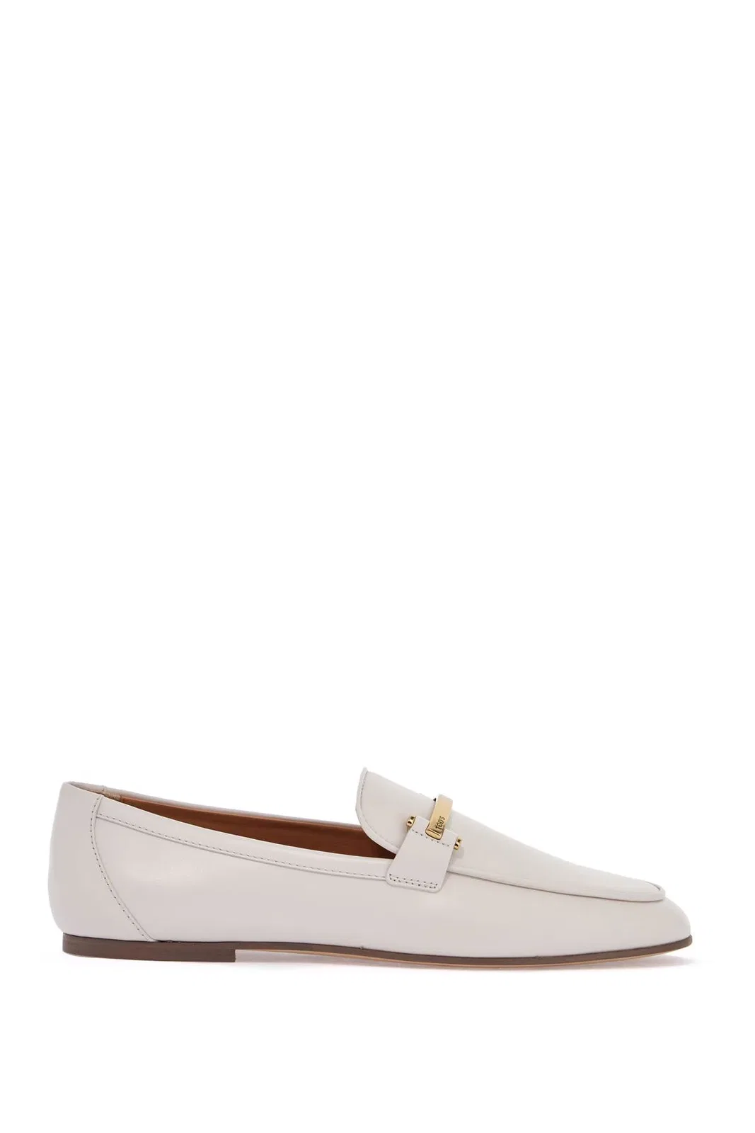 Tod's Branded Metal Bar Leather Loafers