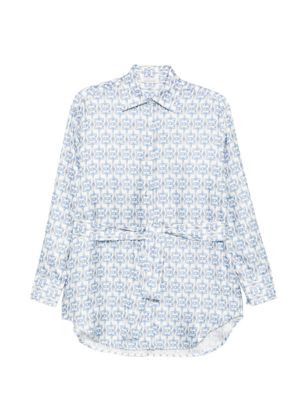Light Blue Silk Shirt