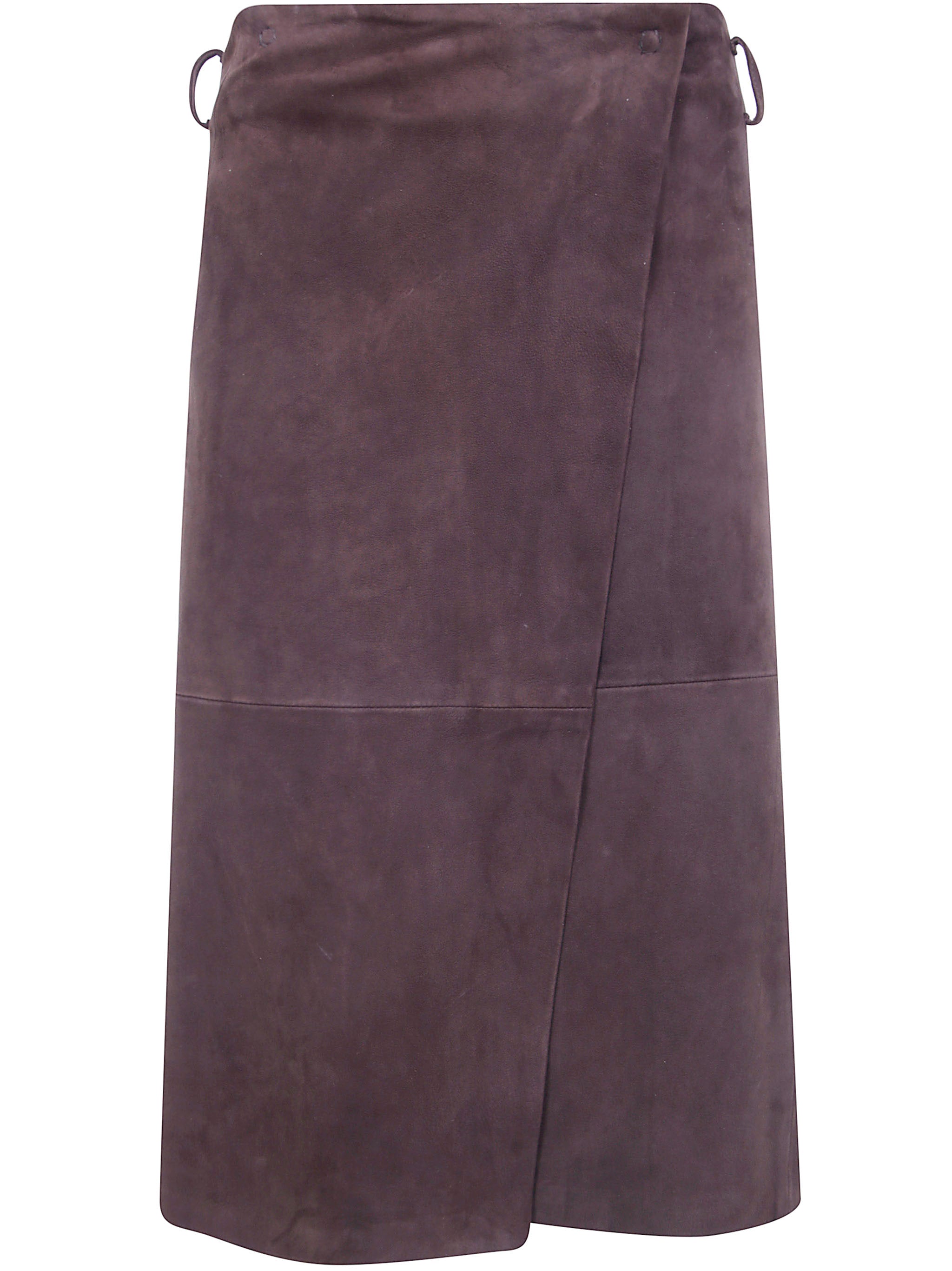 "Rosanne" Double Layers Leather Skirt