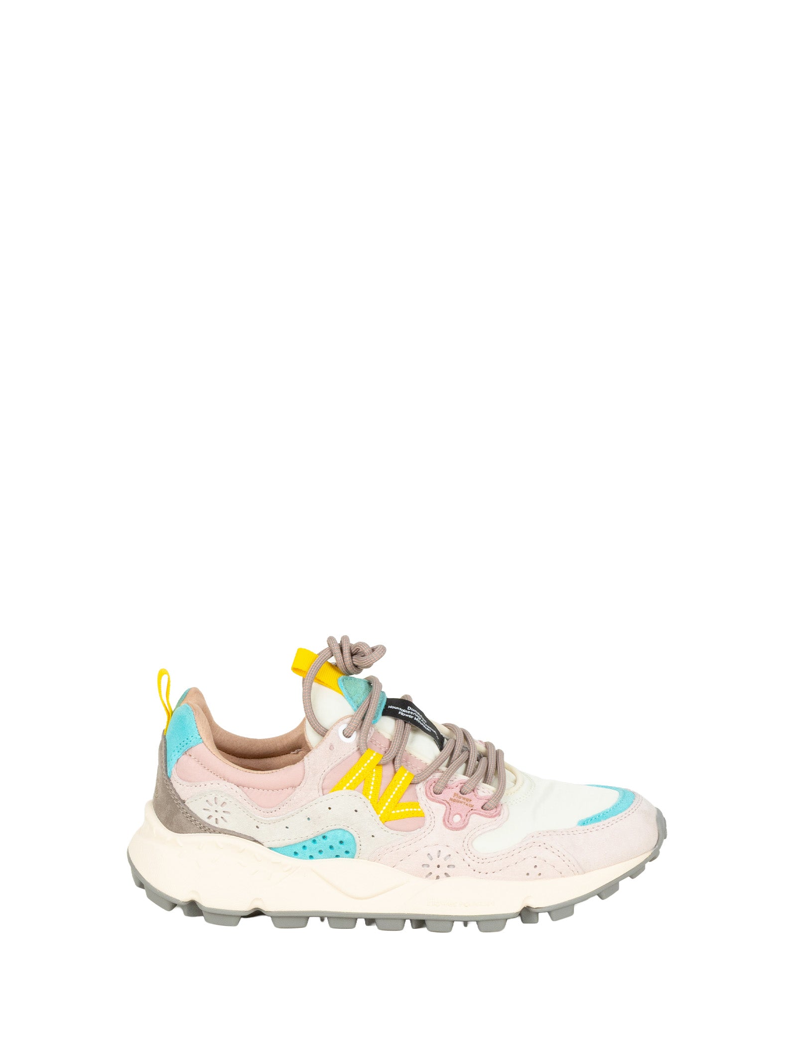 Sneaker Flower Mountains Yamano 3 Pink And White