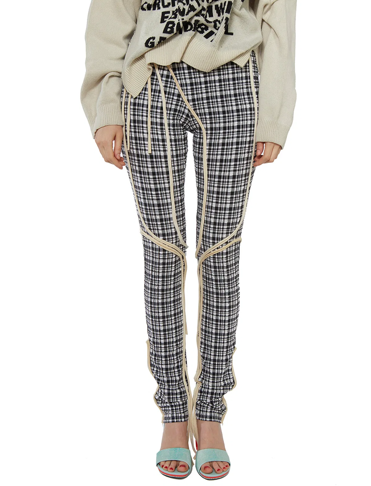 Nylon Trousers With Patch