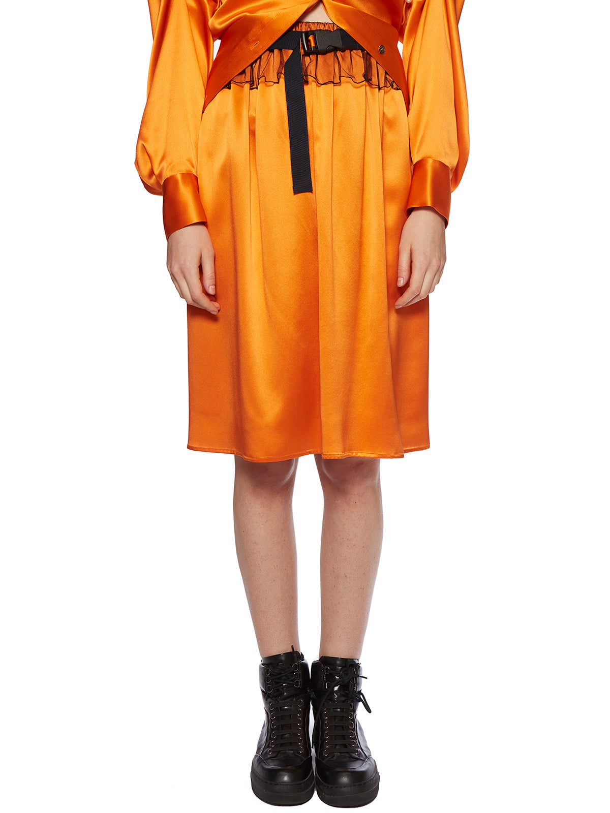 Silk Skirt With Patch Pockets