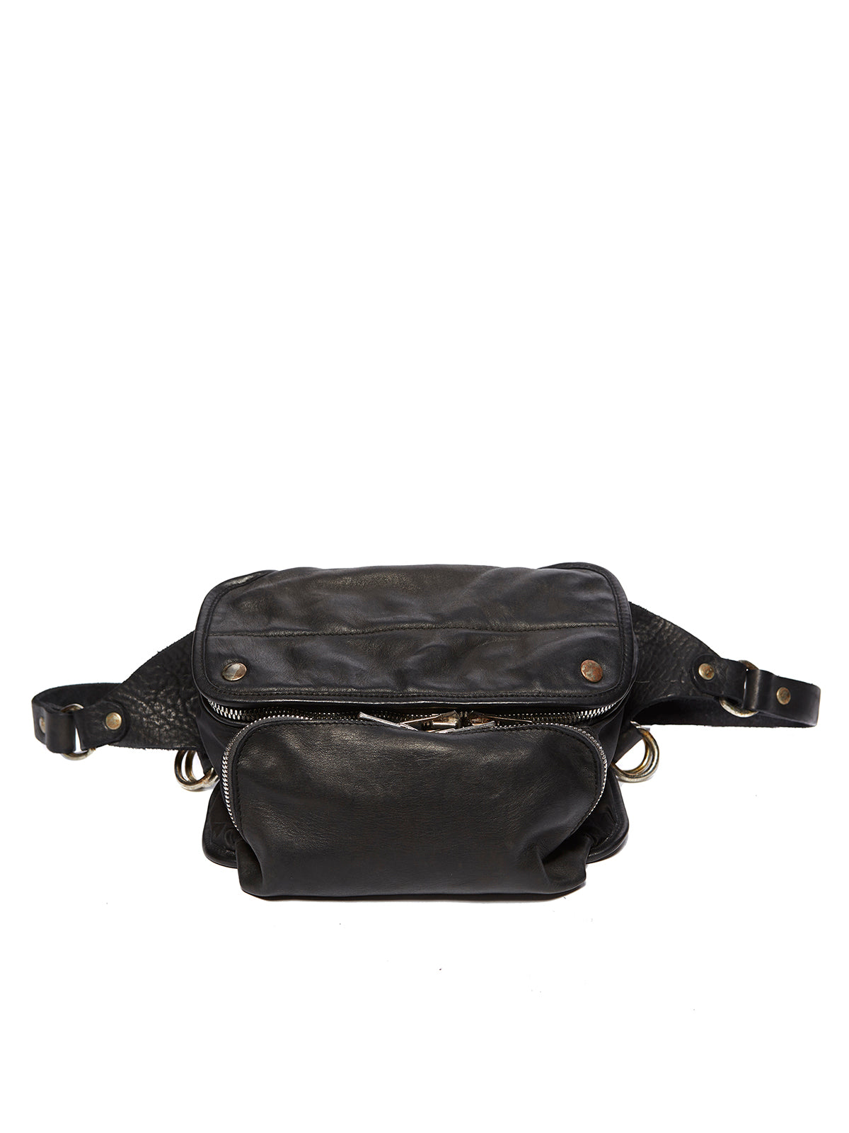 Leather And Nylon Pouch