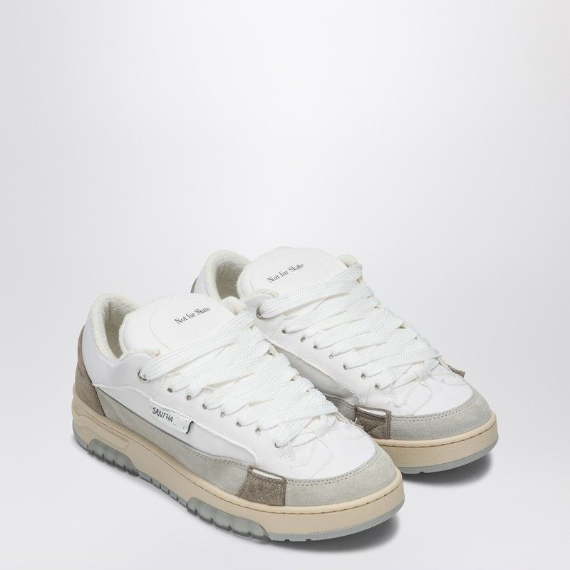 White/Grey Colour-Block Sneaker